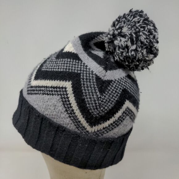 Nordstrom Men's Knit Beanie Hat Cap Wool Cashmere Blend Black Gray One Size - Picture 4 of 11